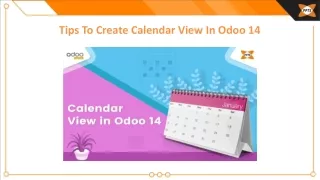 Tips To Create Calendar View In Odoo 14