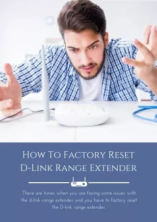 How to Factory Reset D-Link Range Extender