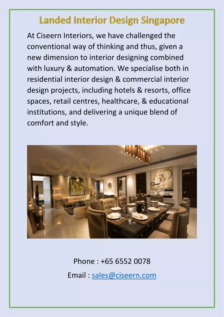 at ciseern interiors we have challenged