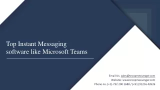 Top Instant Messaging software like Microsoft Teams