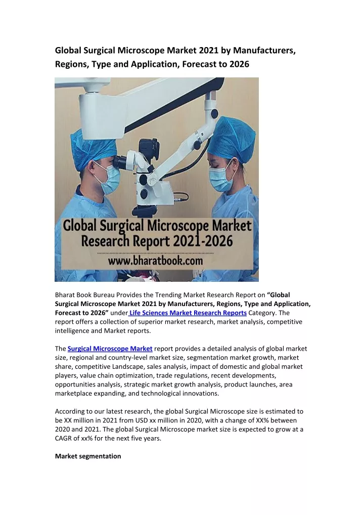 global surgical microscope market 2021
