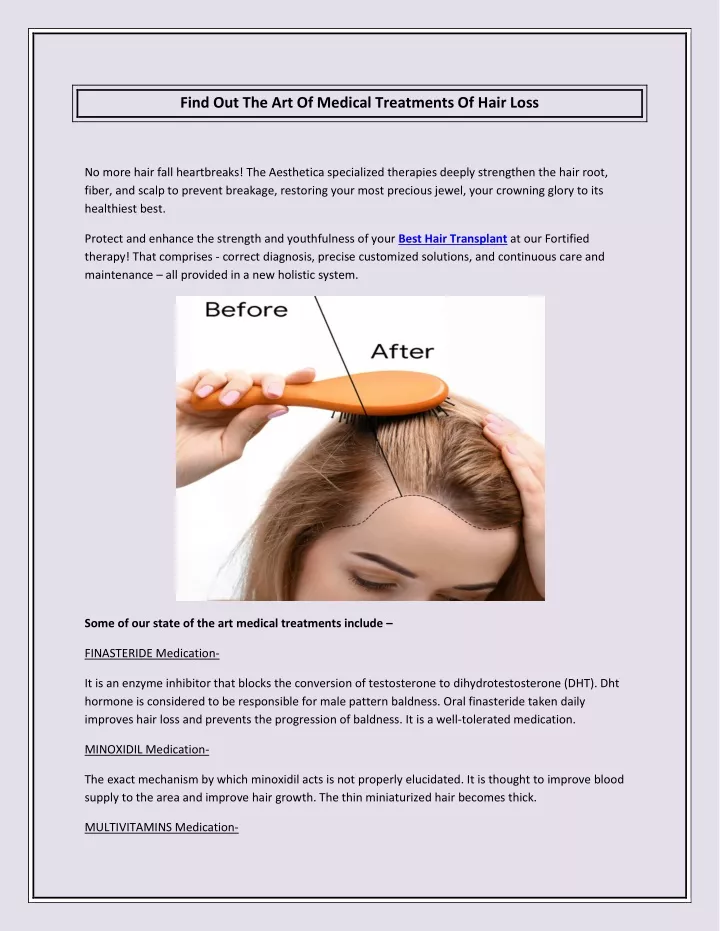 find out the art of medical treatments of hair