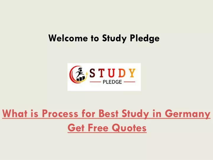 welcome to study pledge