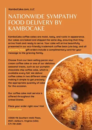 Nationwide Sympathy Food Delivery by KamboCake