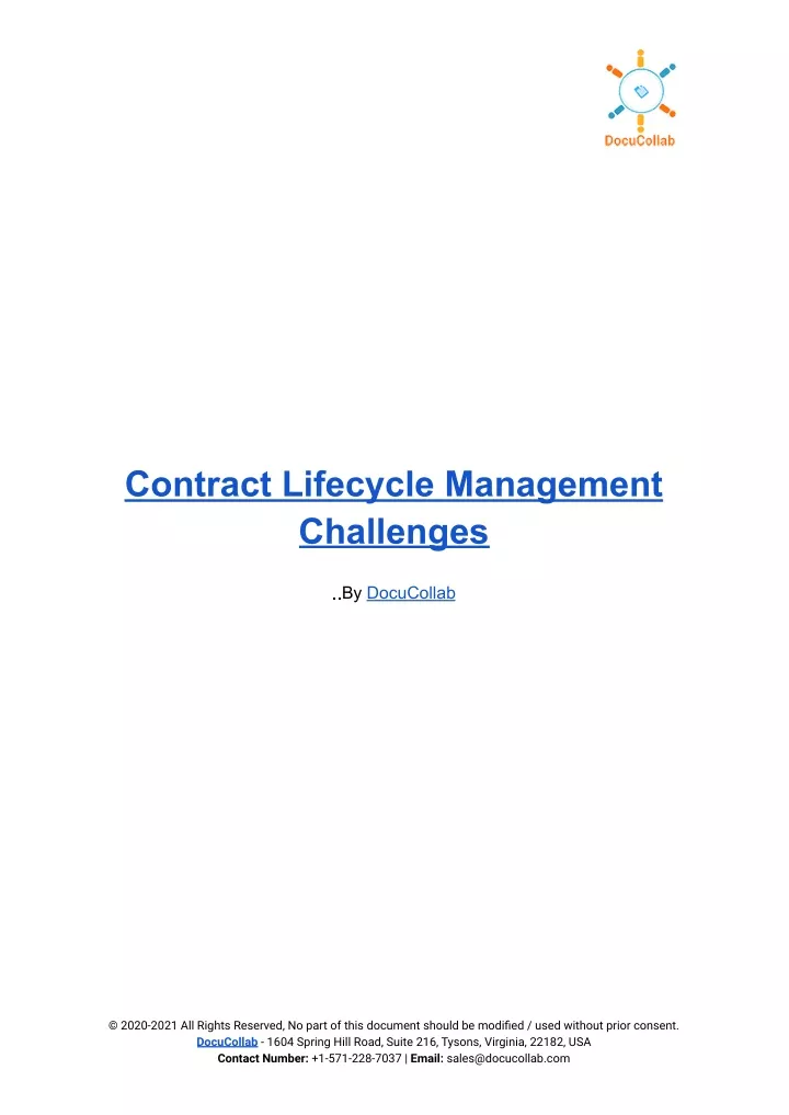 contract lifecycle management challenges