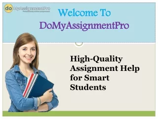 welcome to domyassignmentpro