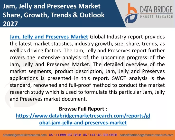 jam jelly and preserves market share growth