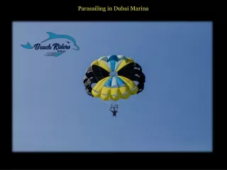 Parasailing in Dubai Marina