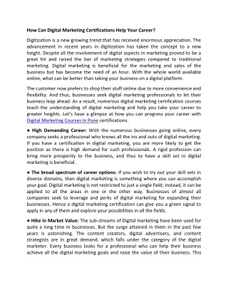 how can digital marketing certifications help