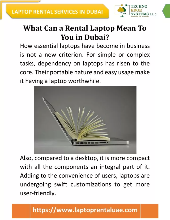 laptop rental services in dubai