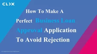 how to make a perfect business loan approval
