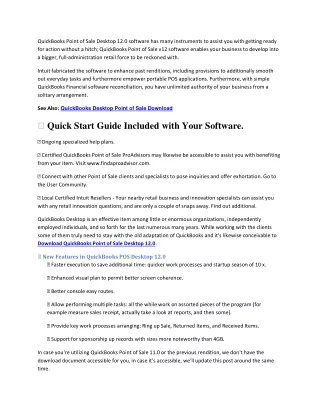 quickbooks point of sale desktop 12 0 software