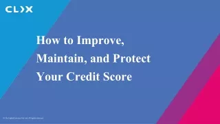 how to improve maintain and protect your credit