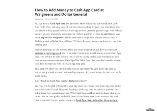 How To Add Money To Cash App Card? - Auto Cash Apps