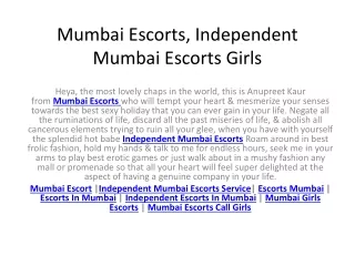 Mumbai Escorts, Independent Mumbai Escorts Girls
