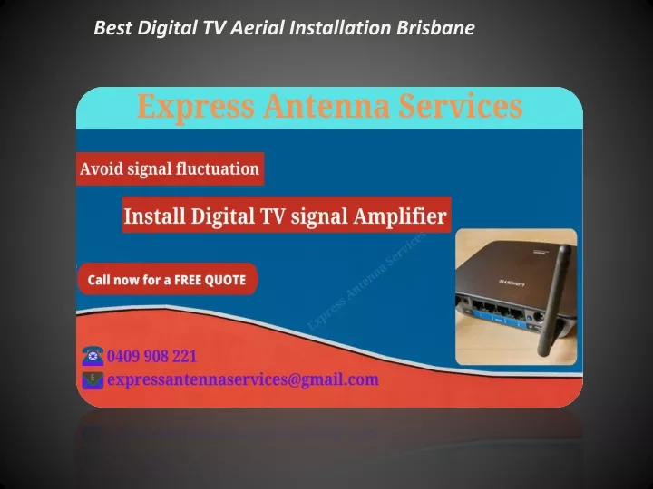 best digital tv aerial installation brisbane