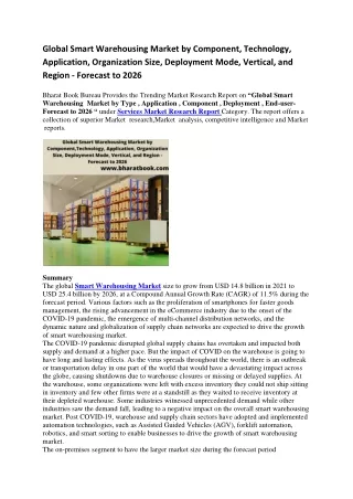 global smart warehousing market by component