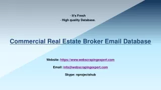commercial real estate broker email database