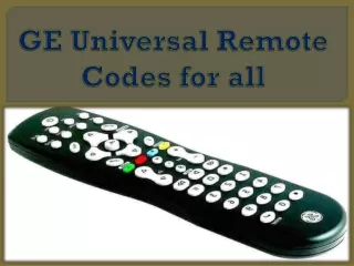 ge universal remote codes for all