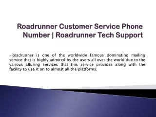 Roadrunner Customer Service Phone Number 1-833-836-0944