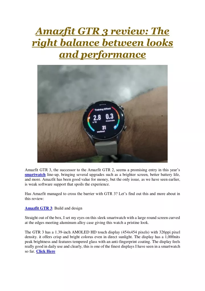 amazfit gtr 3 review the right balance between
