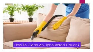 Clean An Upholstered Couch