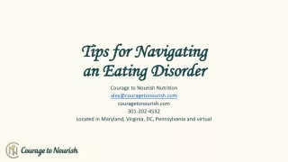 Tips for Navigating an Eating Disorder