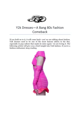 Y2k Dresses—A Bang 80s Fashion Comeback