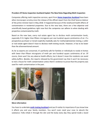 providers of home inspection auckland explain