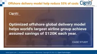 offshore delivery model help reduce 55 of costs
