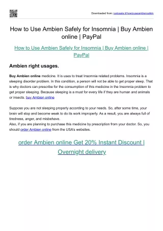downloaded from justpaste it howtouseambiensafely