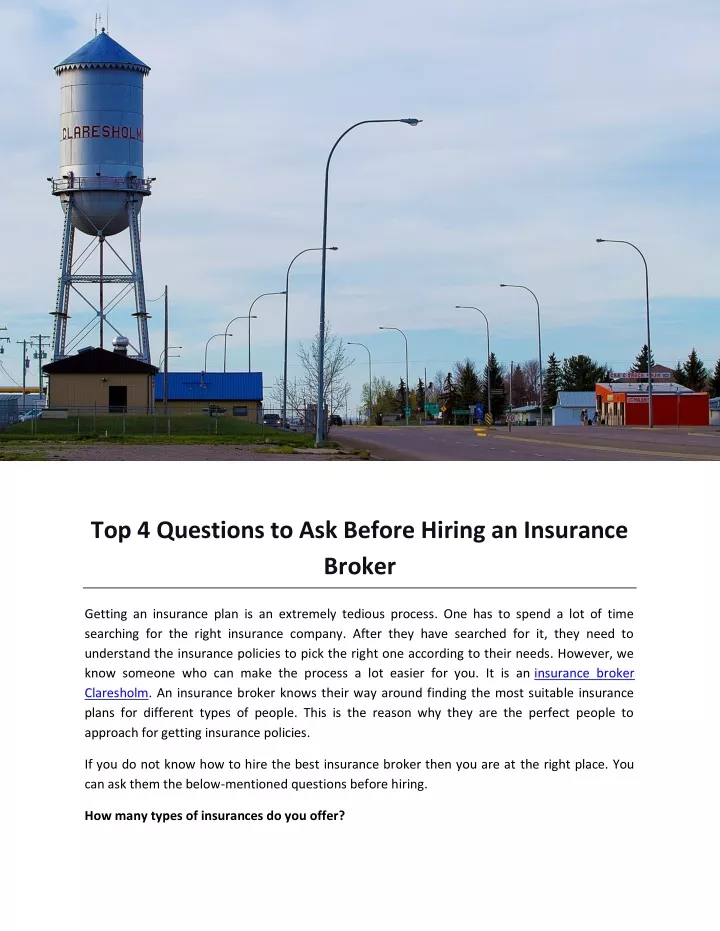 top 4 questions to ask before hiring an insurance