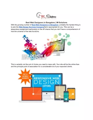 best web designers in bangalore im solutions with
