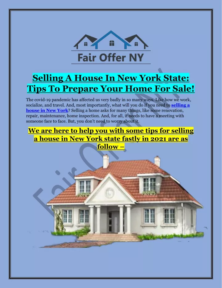 selling a house in new york state tips to prepare