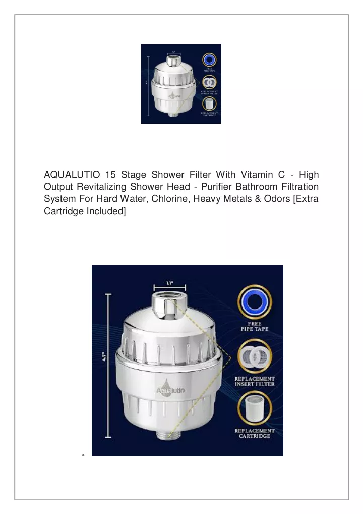 aqualutio 15 stage shower filter with vitamin