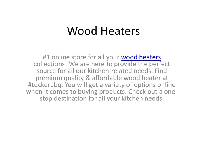 wood heaters