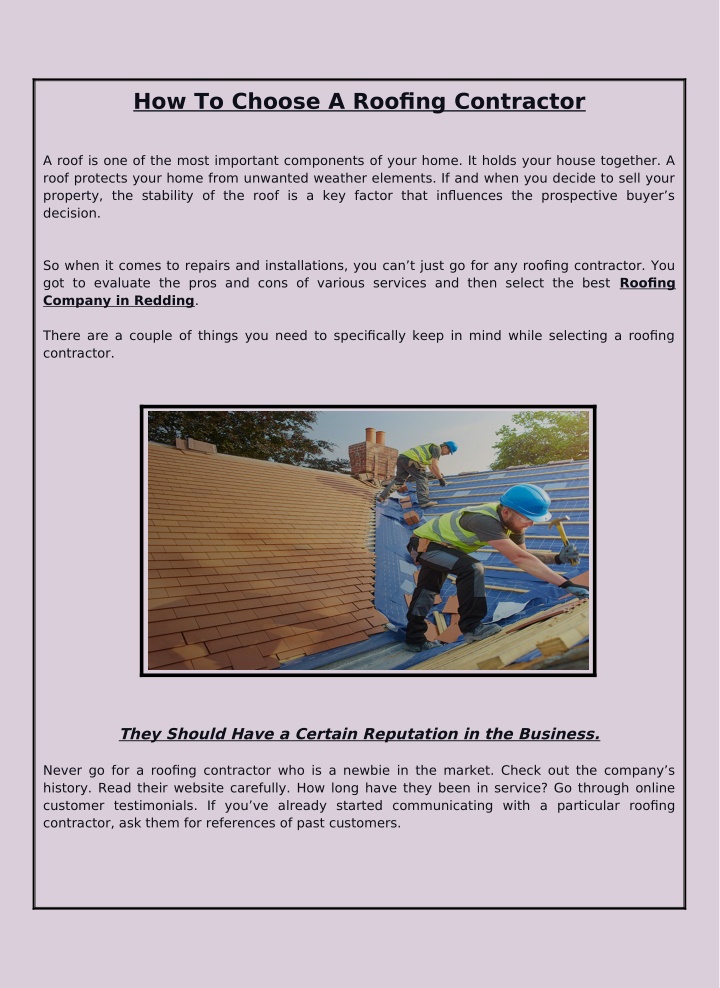 how to choose a roofing contractor
