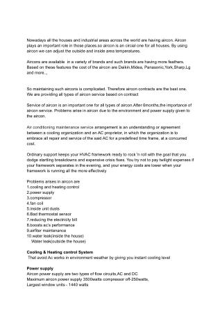 aircon service contract