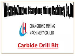 Carbide Drill Bit at www.chrddrill.com