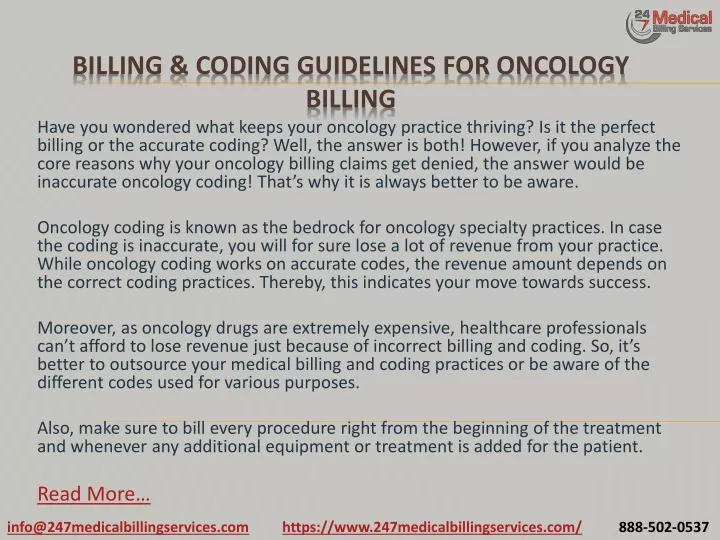 PPT - Billing & Coding Guidelines For Oncology Billing PowerPoint ...