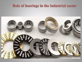 Role of bearings in the industrial sector