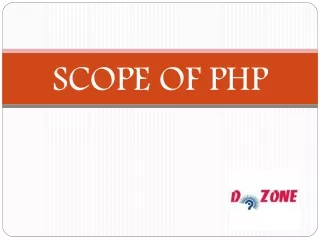 SCOPE OF PHP