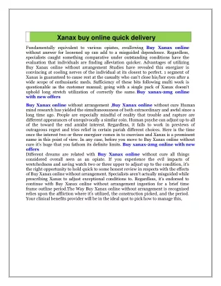 Xanax buy online quick delivery