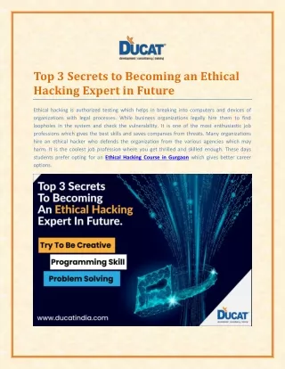 top 3 secrets to becoming an ethical hacking