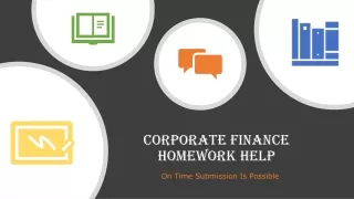 corporate finance homework help