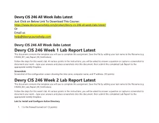 devry cis 246 all week ilabs latest just click
