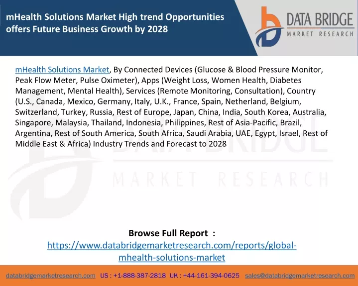 mhealth solutions market high trend opportunities