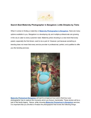 Search Best Maternity Photographer in Bangalore _ Little Dimples by Tisha