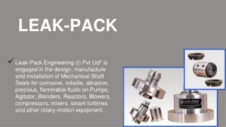 Classification of Mechanical Seals by Arrangement - LEAK-PACK