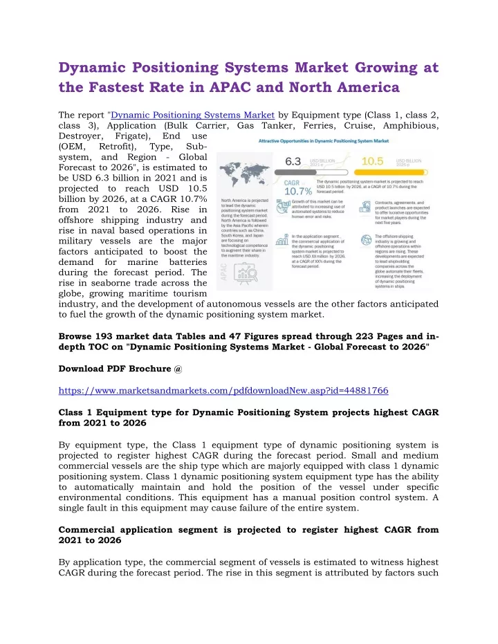 dynamic positioning systems market growing